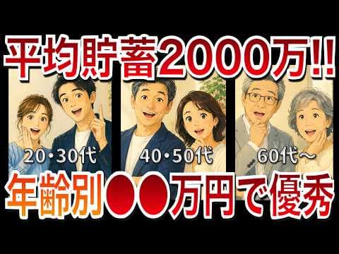 日本の年代別平均貯蓄額はいくらなのか thumbnail