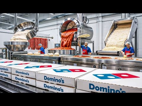 How Domino's Pizza Is Made In Factory & Store thumbnail