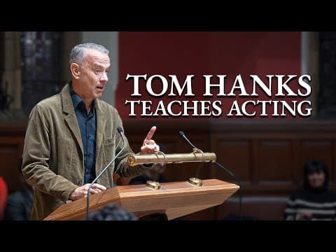Oscar winning actor & writer Tom Hanks gives the Oxford Union an acting lesson thumbnail
