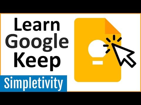 How to use Google Keep - Tutorial for Beginners thumbnail