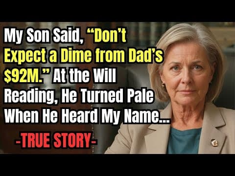 HER TRUE STORY FROM CALIFORNIA 👵💔 My Son Said, “Don’t Expect a Dime from Dad’s $92M.” At the Will... thumbnail