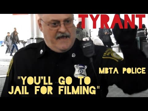 Cameras Triggered Tyrant."I'm Gonna Take Those From You".MBTA Transit Police. Calls Backup 6 arrive. thumbnail