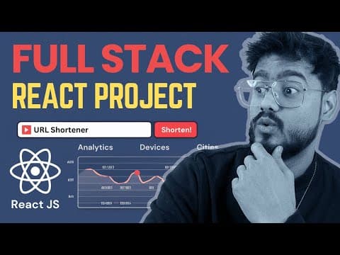 Full Stack React JS Project ( URL Shortener ) - with Tailwind CSS, Supabase, Shadcn UI Tutorial 🔥🔥 thumbnail
