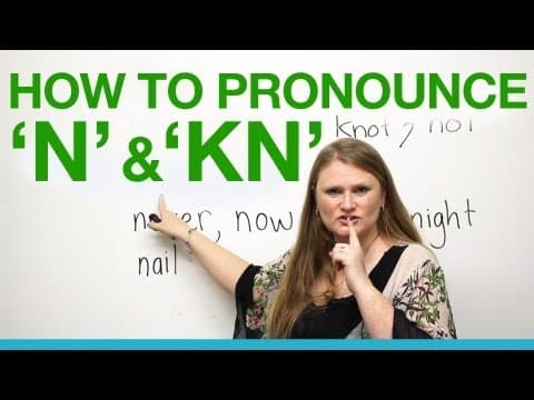 Pronunciation - N, KN thumbnail