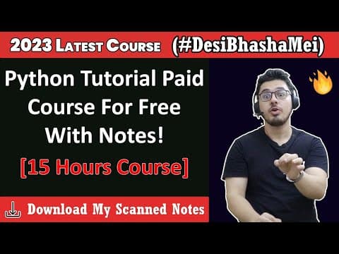 How to Learn Python from Scratch in Hindi: Beginner Tutorial with Notes thumbnail