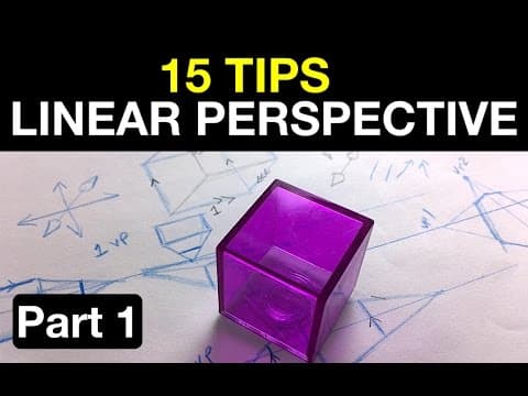 Introduction to Linear Perspective Drawing - 15 Tips to Learn From a Cube  Pt 1/3 thumbnail