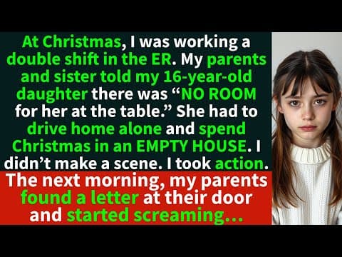 My daughter spent Christmas in an EMPTY HOUSE after my family said there was “no room” at the table… thumbnail