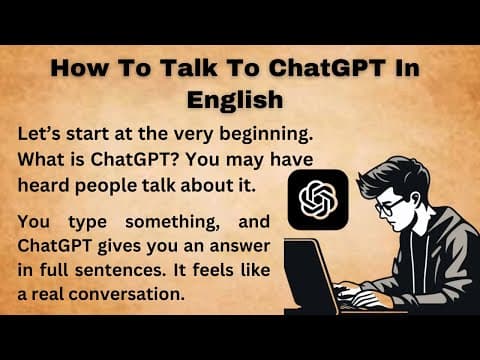 How To Talk To ChatGPT In English || Graded Reader || Improve Your English || Listen And Practice thumbnail
