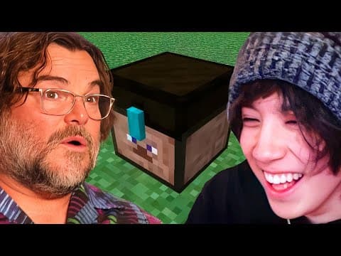 Quackity and Jack Black react to cursed Minecraft thumbnail