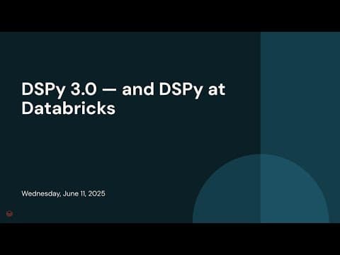 DSPy 3.0 — and DSPy at Databricks thumbnail