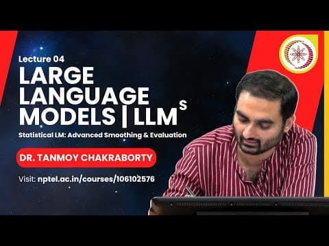 Lec 04 | Statistical LM: Advanced Smoothing and Evaluation thumbnail