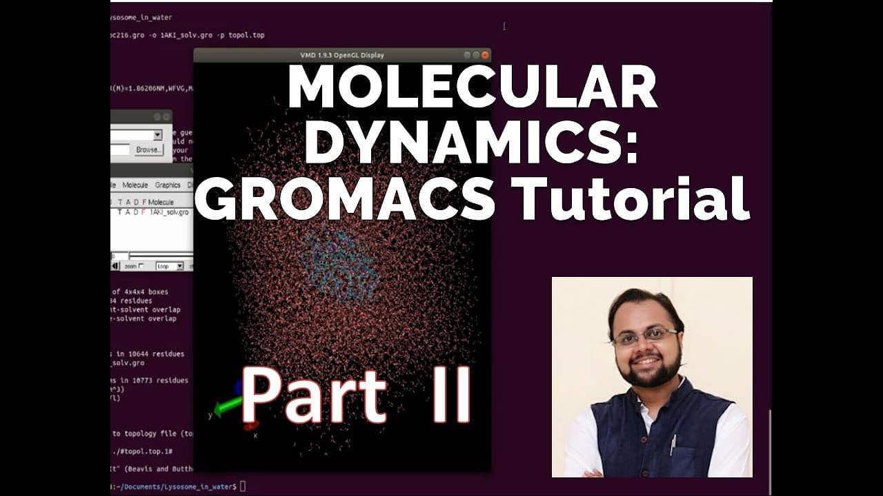 Molecular Dynamics Tutorial | Lysozyme in Water: GROMACS - PART 2 | Glasp