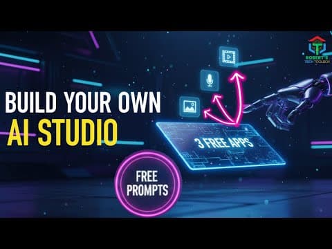 Build 3 Free AI Apps (No Code) to Create Stories, Voices & Videos thumbnail