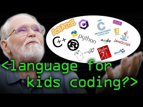 Scratch? Python? C? Kernighan on Languages for Kids Coding - Computerphile thumbnail