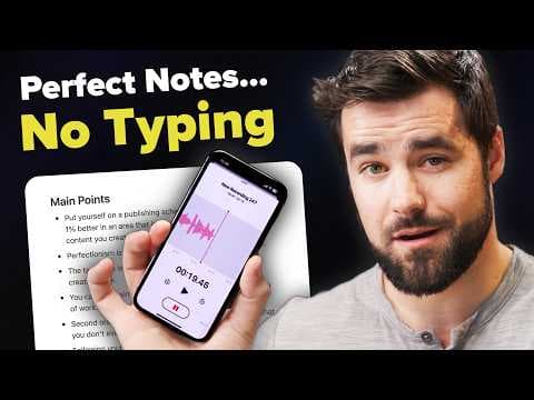 How I Use AI to take perfect notes...without typing thumbnail