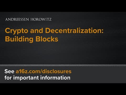 Crypto and Decentralization: Building Blocks thumbnail