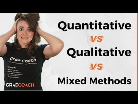 Qualitative vs Quantitative vs Mixed Methods Research: How To Choose Research Methodology thumbnail