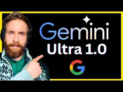 Gemini Ultra 1.0 - First Impression (vs ChatGPT 4) thumbnail