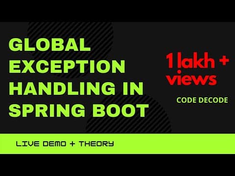 Global Exception Handling Spring Boot with Controller advice | Exception Handling in Spring Boot thumbnail