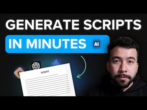 How To Write YouTube Scripts INSANELY Fast Using AI thumbnail
