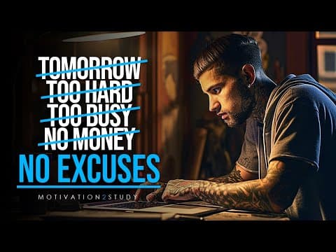 NO EXCUSES, GET TO WORK - Best Self Discipline Motivational Speech thumbnail