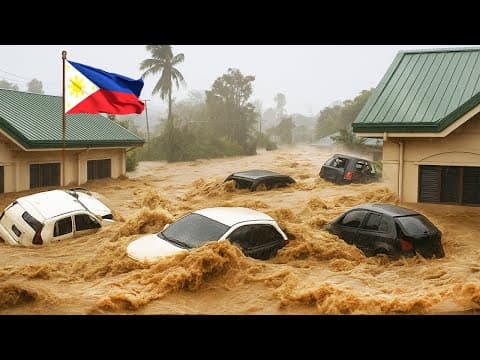 Chaos in the Philippines! Typhoon Tino Destroys Homes & Sweeps Away Cars in Cebu City thumbnail