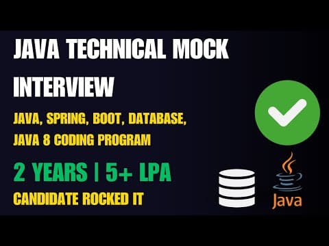 Java Mock Interview 2 Years | Selected thumbnail