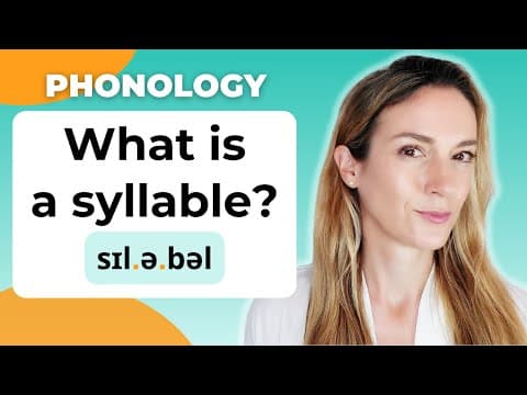Syllables - English Pronunciation | What is a syllable? thumbnail