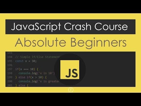 How to Learn JavaScript: A Crash Course for Beginners thumbnail