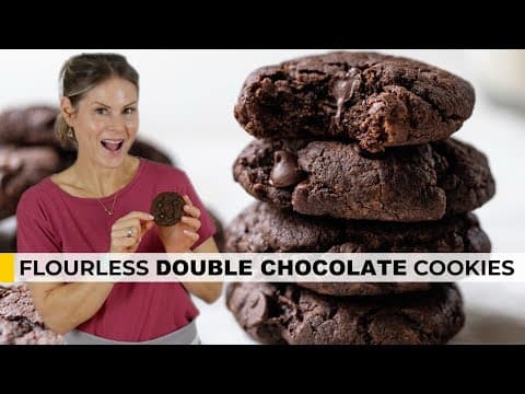 DOUBLE CHOCOLATE CHIP ALMOND BUTTER COOKIES | Soft, Chewy & Delicious thumbnail