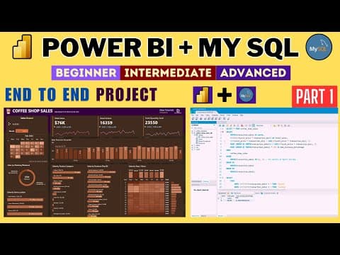 MY SQL + Power BI Complete Project | End to End Power BI Project | Power BI tutorial | Part 1 | SQL thumbnail