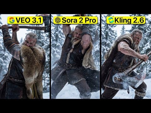 NEW AI Video Generator Kling 2.6 DESTROYS Veo 3.1 & Sora 2? Full Comparison thumbnail