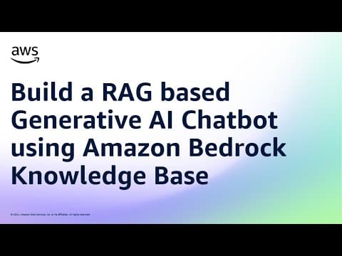 Build a RAG based Generative AI Chatbot in 20 mins using Amazon Bedrock Knowledge Base thumbnail