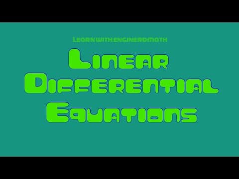 Linear Differential Equations (Tagalog/Filipino Math) thumbnail