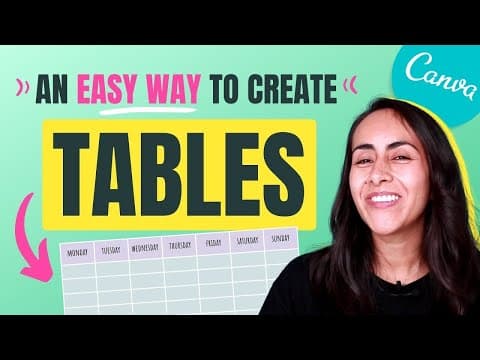 How to Create Custom Tables in Canva Fast thumbnail