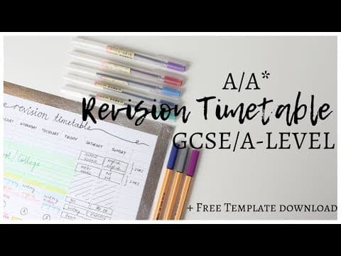 How to Create an Effective Revision Timetable thumbnail
