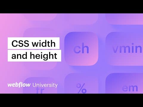 CSS width & height, object-fit, overflow, and CSS units (ems, rems, vw, vmin, fr, ch, and more) thumbnail