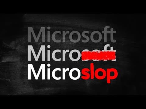 Microsoft is Very Upset (About AI Slop - And Its Hilarious) thumbnail
