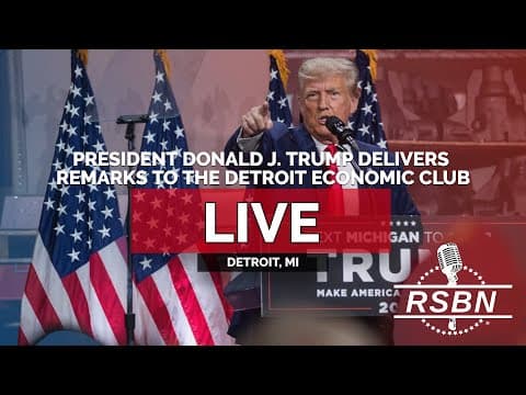 LIVE REPLAY: President Trump to Deliver Remarks to the Detroit Economic Club - 1/13/26 thumbnail