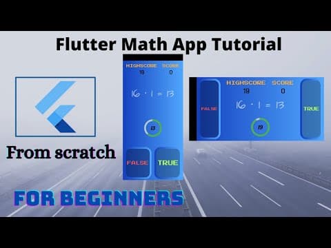 Flutter App - Math Quiz [ From Scratch ] [ 2022 ] thumbnail