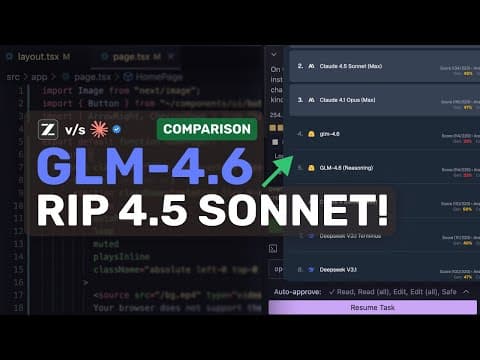 GLM-4.6 (I got Early Access) V/S Claude 4.5 Sonnet: Which is the best CODING LLM? thumbnail