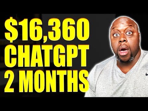 REVEALED: How To Make $16,360.00 With ChatGPT | Must Watch thumbnail