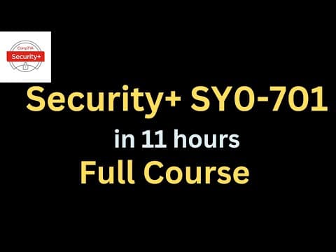 CompTIA Security+ SY0-701 - Full Course 2026 thumbnail