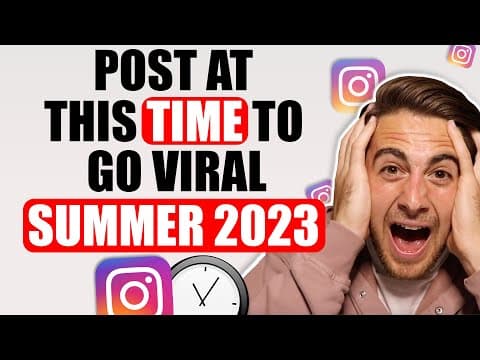 The BEST Time To Post on Instagram To Go VIRAL  (Summer 2023 Update) thumbnail