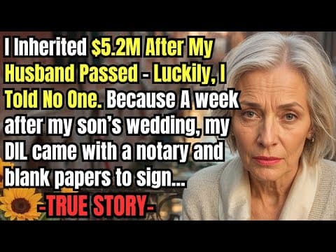 HER TRUE STORY FROM NEW YORK 👵💔 I Inherited $5.2M After My Husband Passed—Luckily, I Told No One... thumbnail