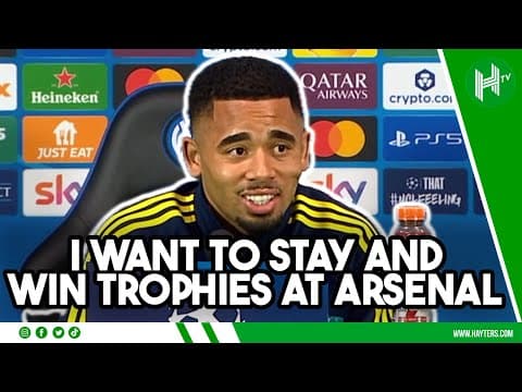 New CONTRACT? I want to STAY! | Gabriel Jesus | Inter v Arsenal thumbnail