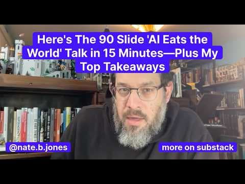 Here's the 90 Slide 'AI Eats the World' Talk in 15 Minutes—Plus My Top Takeaways thumbnail