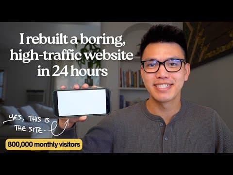 This Boring Website Gets 800,000 Monthly Visits… So I Rebuilt It in 24 Hours thumbnail