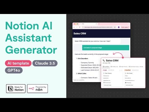 Day 15: How to Generate an AI Notion Database Assistant in minutes thumbnail