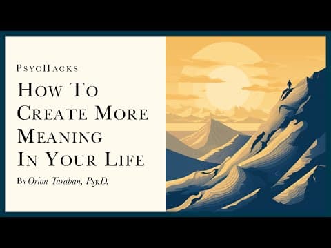 How to CREATE more MEANING in your life: what would you do if you couldn't succeed? thumbnail